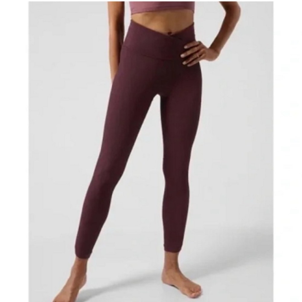 Aerie Burgundy High-Waisted Leggings